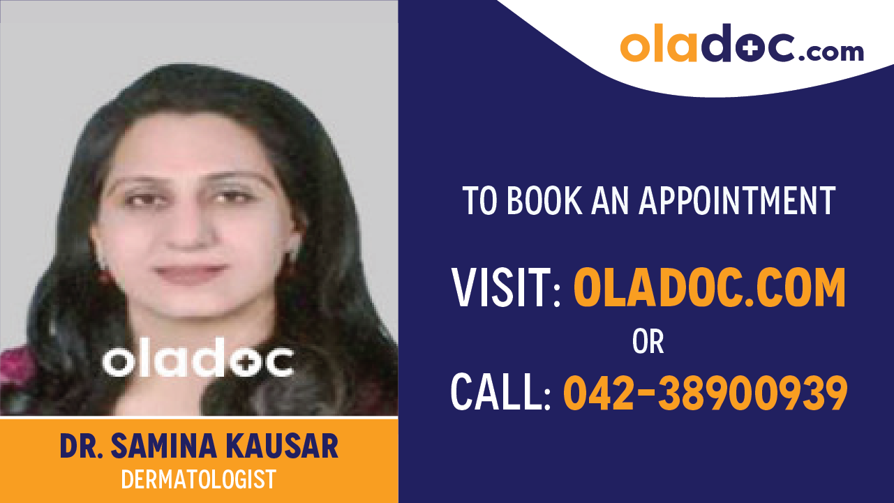 Book appointment with Dr. Samina Kausar-best dermatologist in Lahore